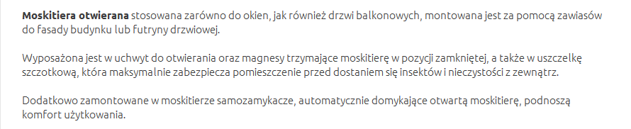 informacje moskitiery drzwiowe